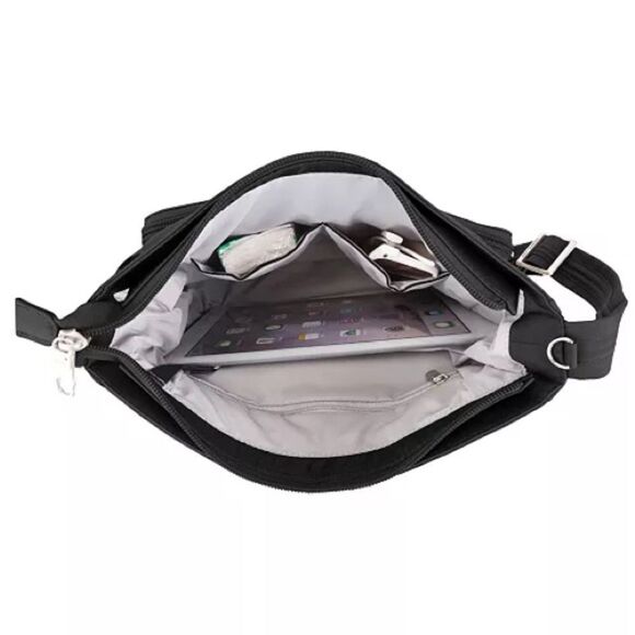 Travelon Anti Theft North / South Tablet Messenger Classic North/South Crossbody - Picture 7 of 16